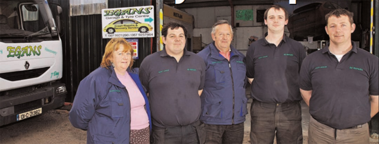 Front entrance of Egan's Garage in Aghatubrid, Cahirciveen