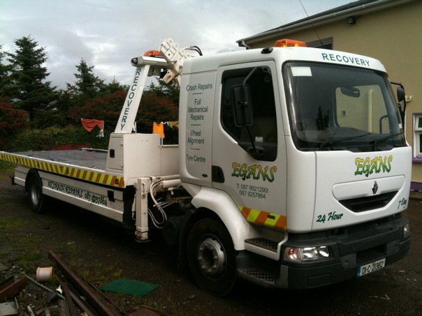 Egan's Garage recovery truck parked in Cahirciveen